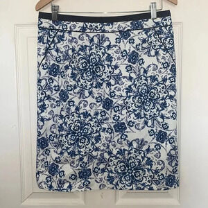 Mario Serrani Paisley Floral Print Skirt